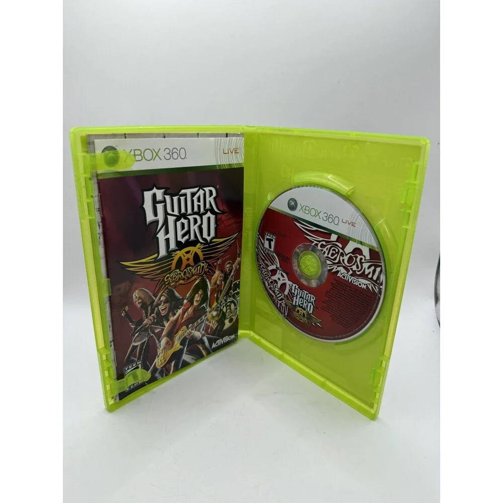 Guitar Hero Aerosmith Xbox 360 Game CIB with TOUR BOOK